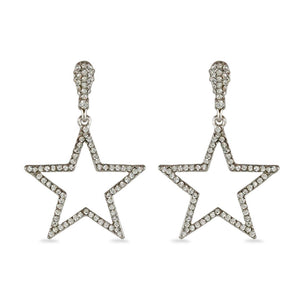 loveRocks Crystal Star Outline Earrings