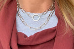 Load image into Gallery viewer, Eternity Silver Chunky Chain Necklace
