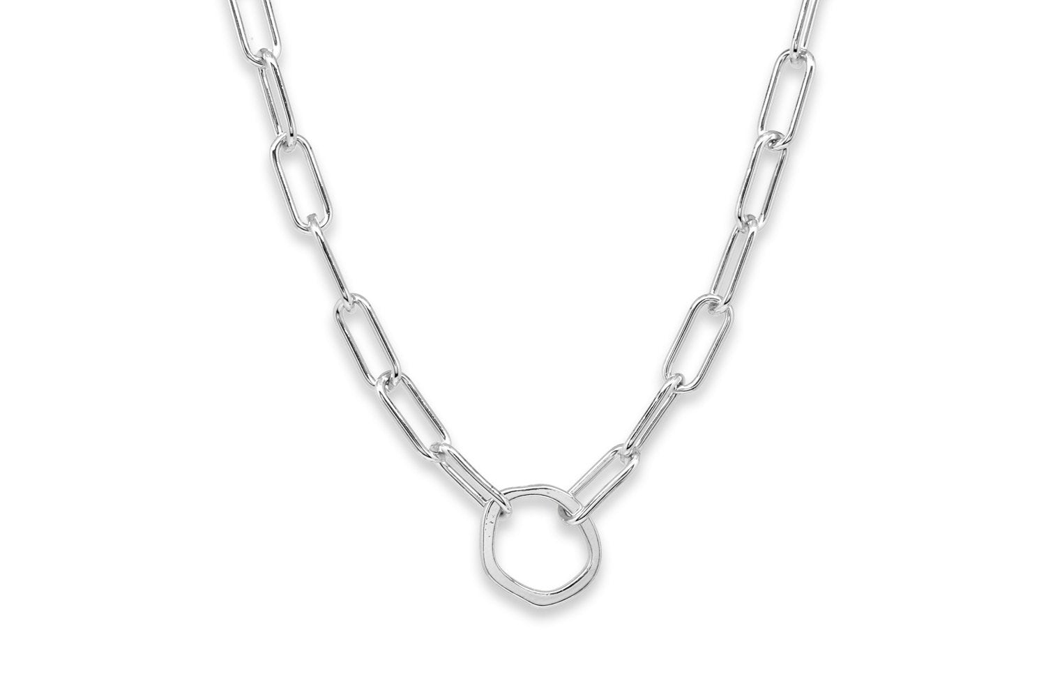 Eternity Silver Chunky Chain Necklace