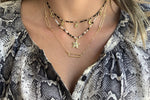 Load image into Gallery viewer, Chandra Black &amp; Gold Star Charm Necklace
