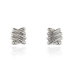 Load image into Gallery viewer, Cachet London Safara Silver Clip On Earrings
