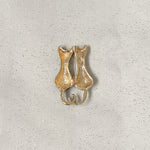 Load image into Gallery viewer, QueenMee Cat Brooch Vintage Black Brooch
