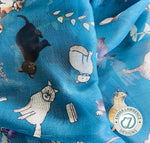 Load image into Gallery viewer, Recycled Bottle Scarf - Cats
