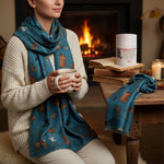 Load image into Gallery viewer, Recycled Bottle Scarf - Highland Cows
