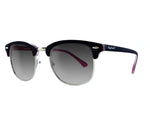 Load image into Gallery viewer, Ruby Rocks Mayfair Wayfarer style Deep Pink and black frame with metal lens surround and grey lens Sunglasses RR07-2
