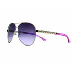 Load image into Gallery viewer, Ruby Rocks DOMINICA Sunglasses in silver with purple tips RR23-4
