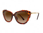 Load image into Gallery viewer, Ruby Rocks Monaco Ripple Edge Tortoiseshell and gold frame Sunglasses RR25-1
