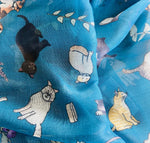 Load image into Gallery viewer, Recycled Bottle Scarf - Cats
