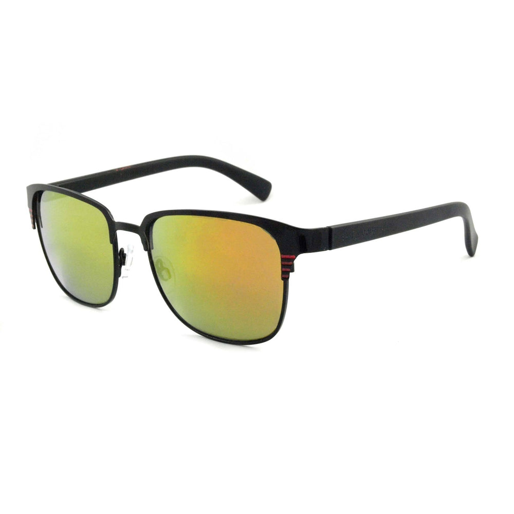 East Village Metal 'Joel' Sunglasses With Gold Flash Mirror Lens 