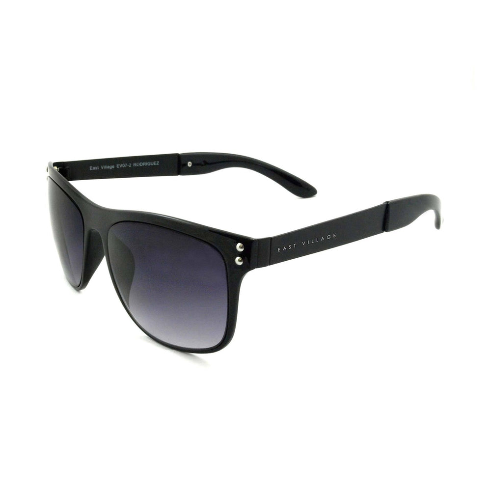 East Village Metal 'Rodriguez' Wayfarer Shape Sunglasses In Black 