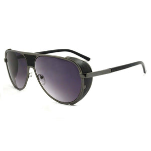 East Village Side Shield Aviator Sunglasses 'Jordan' in Black/gunmetal 