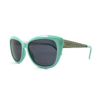Load image into Gallery viewer, Ruby Rocks Combination Cat Sunglasses Green with floral print RR19-1
