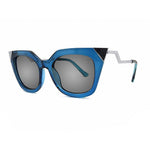 Load image into Gallery viewer, Ruby Rocks Metal Tip And Angled Temple 'Mykonos' Sunglasses In Blue RR35-2
