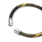 Load image into Gallery viewer, Tayroc Camo Leather Bracelet with Stainless Steel Clasp 

