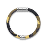 Load image into Gallery viewer, Tayroc Camo Leather Bracelet with Stainless Steel Clasp 
