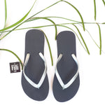 Load image into Gallery viewer, Filli London Naked Flip Flops - Silver on Black
