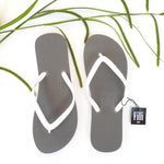 Load image into Gallery viewer, Filli London Naked Flip Flops - White on Silver
