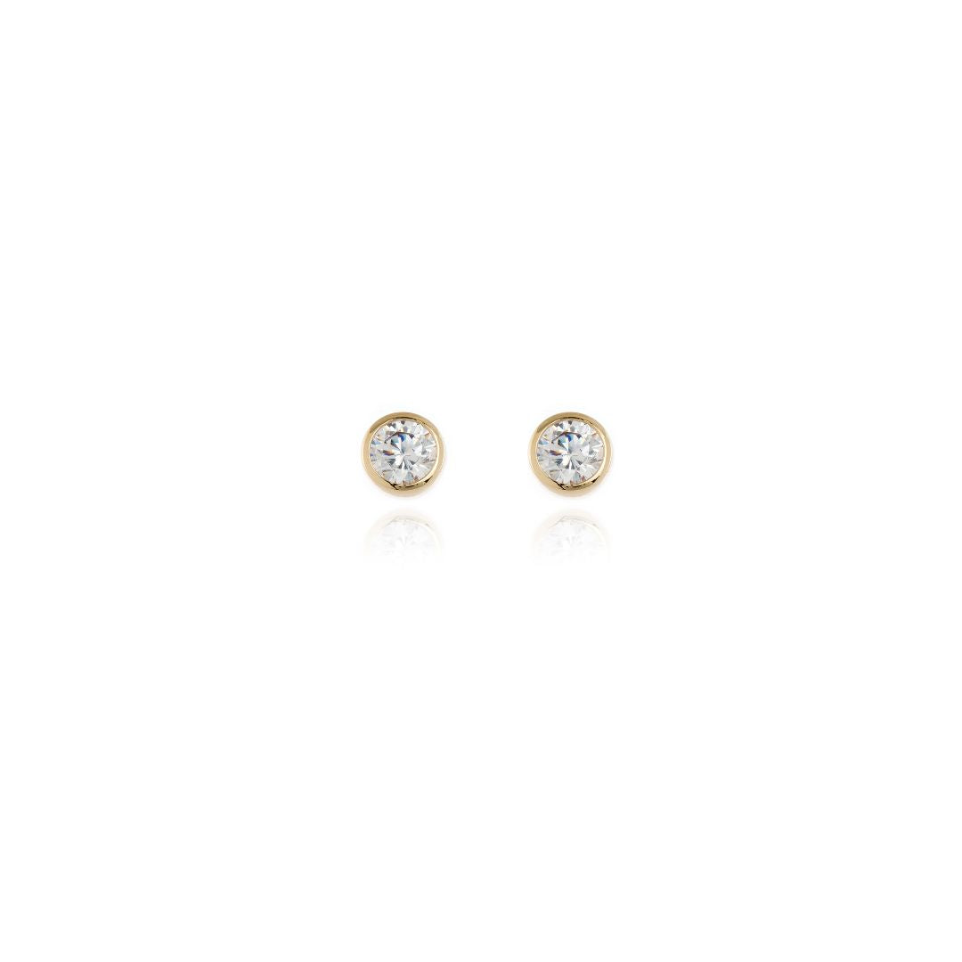 Cachet Hatsu 0.7cm Pierced Earrings - Gold