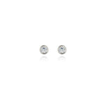 Load image into Gallery viewer, Cachet Hatsu 0.7cm Pierced Earrings - Platinum
