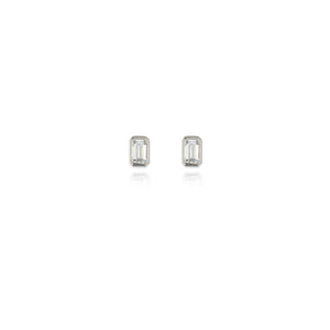 Cachet Elin 0.7cm Pierced Earrings - Platinum