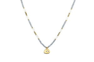 Apollo Grey & Gold Bead Necklace