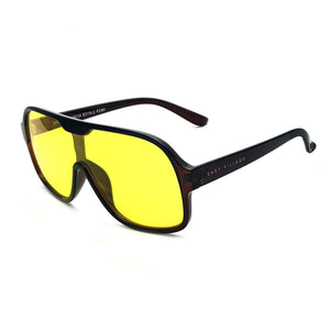 'Suckerpunch' Sunglasses Crystal Brown With Yellow Lens