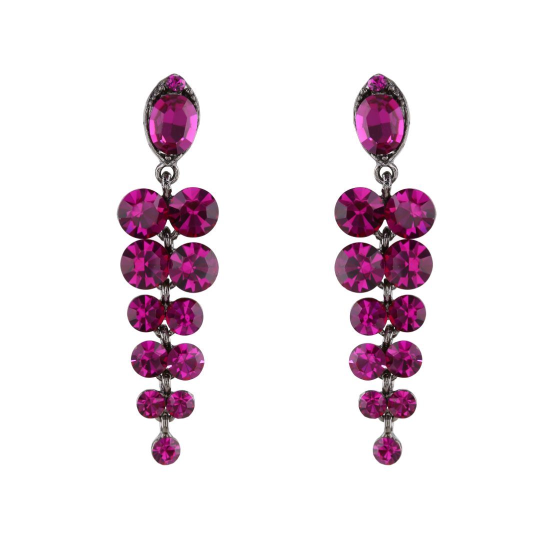 loveRocks Crystal Grape Chanderlier Earrings