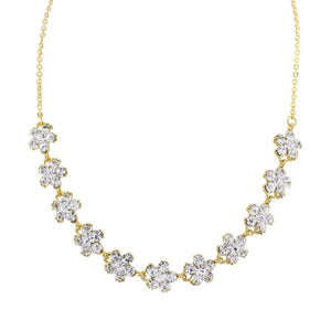 loveRocks Crystal Sparkling Daisies Necklace
