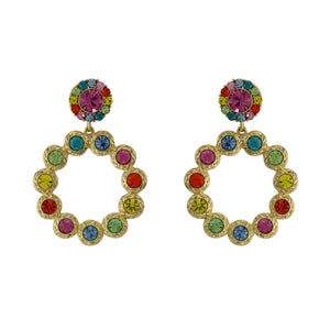loveRocks Jewel Coloured Ring Drop Earrings