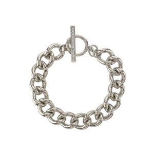 loveRocks Crystal Toggle T Bar Bracelet