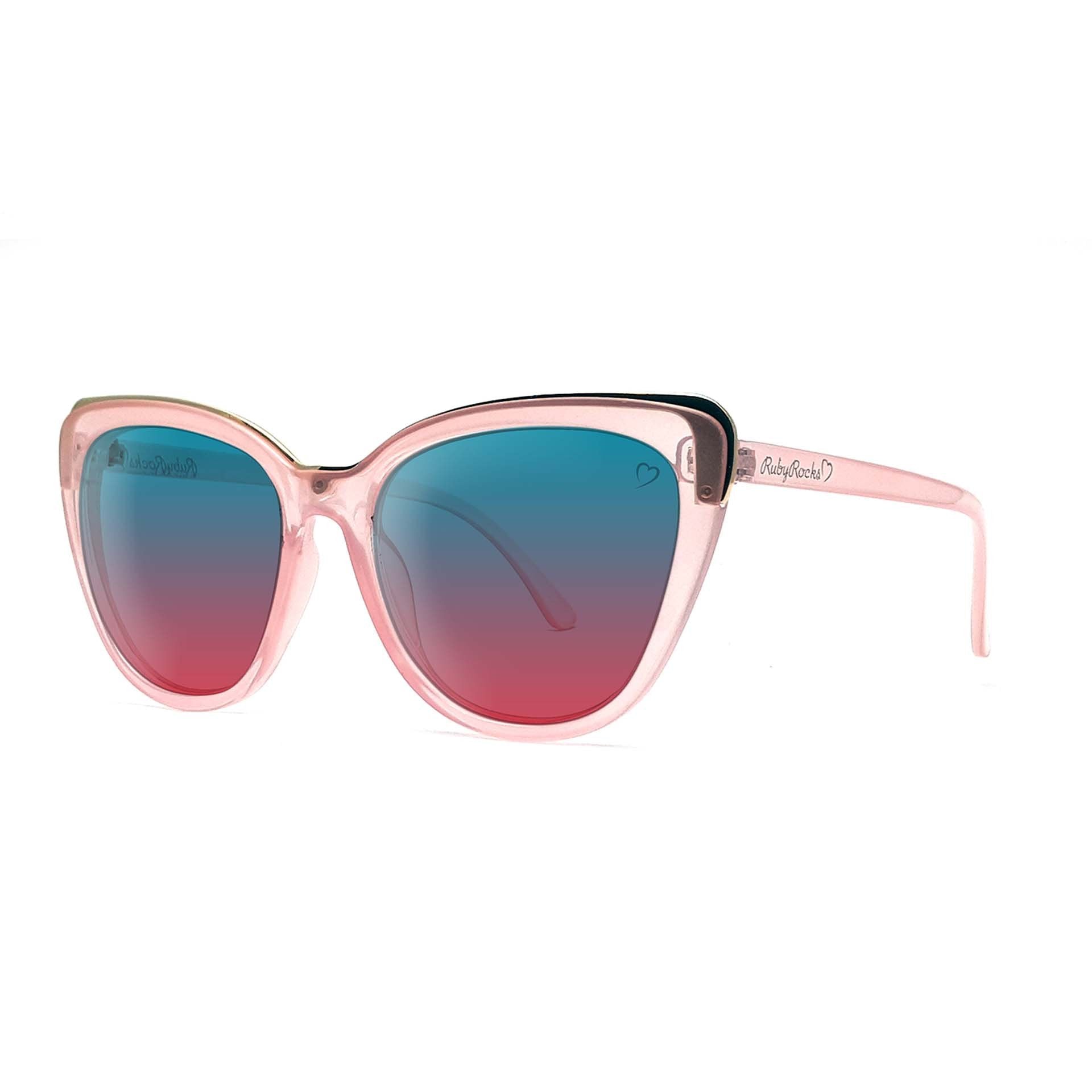 'Roseanne' Cateye Sunglasses In Crystal Pink