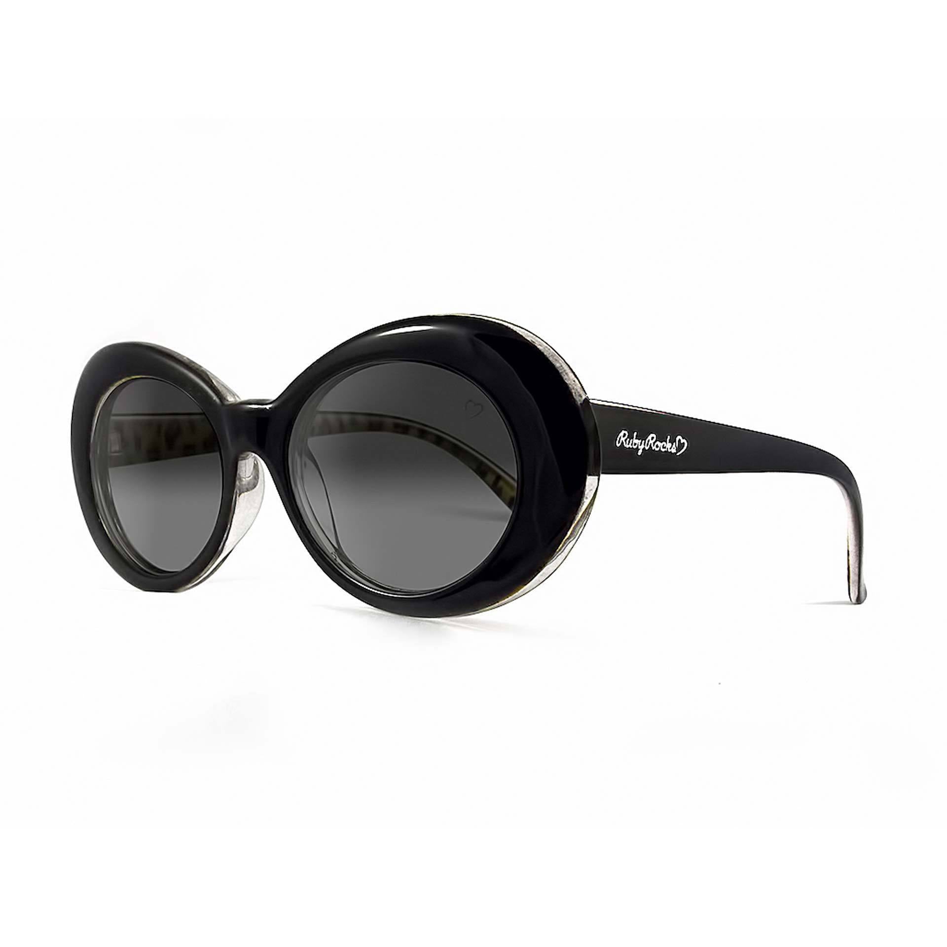 Ladies 'Antigua' Oval Sunglasses In Black