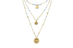 Load image into Gallery viewer, Apollo Grey &amp; Gold Bead Necklace
